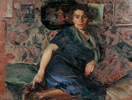 Куликов Афанасий Ефремович (1884-1949). Портрет жены художника И.А.Соколова. 1910-е.