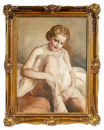 Пал Фрид (Pal Fried) (1893-1976). 
Балерина в белом. 1950-е - 1960-е.