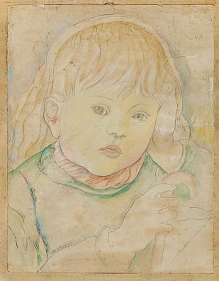 Маревна (Воробьева-Стебельская) Мария Брониславовна (1892-1984). 
Портрет девочки. Вторая четверть ХХ века.