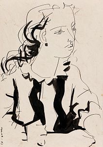 Сухов Анатолий Михайлович (р. 1938).(?).
Портрет девушки. 1987.