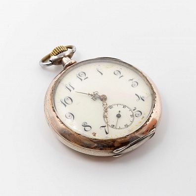 Карманные серебряные часы. Швейцария, фирма Zenith, начало ХХ века.