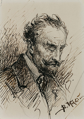Маковский Владимир Егорович (1846-1920). 
Мужской портрет. Конец XIX - начало ХХ  века.