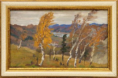 Еселевич Яков Семёнович (1915-2000). 
Ветреный день. 1949.