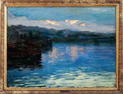 Дворников Тит Яковлевич (1862-1922).
Причал на закате. 1910-е.