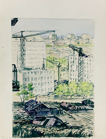 Загрядский Геннадий Тимофеевич (1923-2008). Москва наступает. 1963.