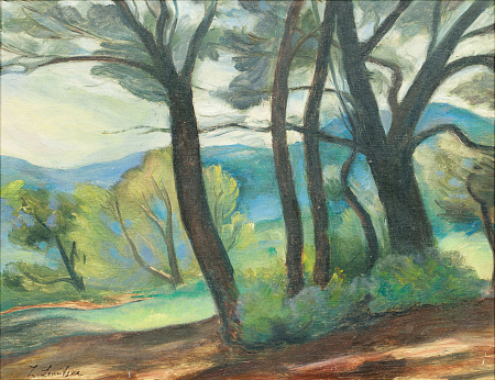 Левицкая София Филипповна (1874-1937). Лесной пейзаж. Начало XX века.