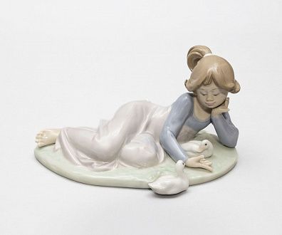 Статуэтка "Девочка с утками". Испания, фирма Lladro, 1986 г.