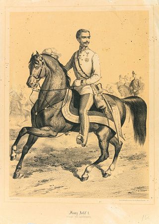 Неизвестный художник. Германия.Конный портрет Франца Иосифа I. 1900-е.