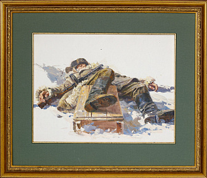 Мальцев Петр Тарасович (1907-1993). 
Павший в бою. Этюд к панораме "Сталинградская битва". 1961.