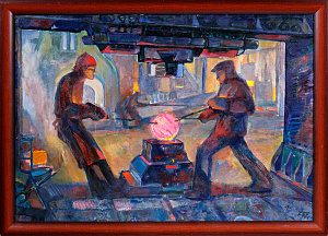 Вышлов Виктор Васильевич (р. 1935). 
Металлургический цех. 1965.