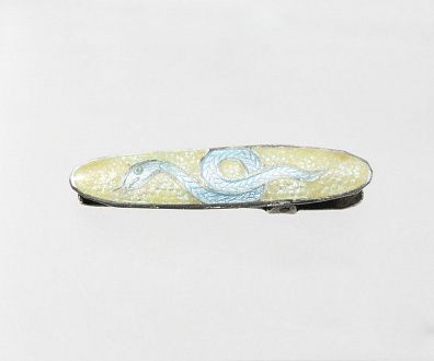 Зажим для галстука "Змея". СССР, Ленинград, 1927-46 годы.