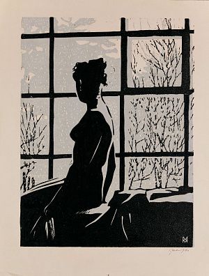 Фейгин Моисей Израилевич (1914-2003). Обнаженная у окна. 1960.