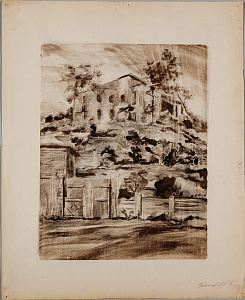 Чеботарёв Константин Константинович (1892-1974).Казань. Татарская часть города во время разлива. 1951.