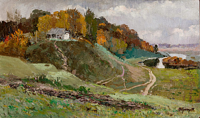 Кранц Владимир Павлович (1913-2003).Вид на Тригорское. 1971.