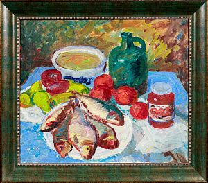 Басов Яков Александрович (1914-2004). Натюрморт с зеленым кувшином. 1962.