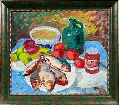 Басов Яков Александрович (1914-2004). Натюрморт с зеленым кувшином. 1962.