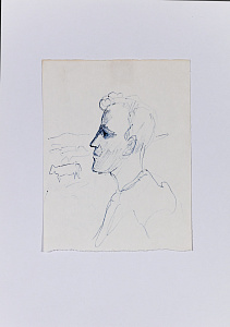 Лабас Александр Аркадьевич (1900-1983). 
Мужской профиль. 1961.