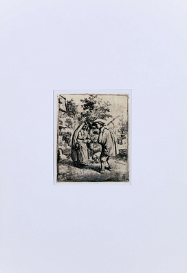Адриан ван Остаде (Adriaen van Ostade) (1610-1685).
Мужчина и женщина. Фототипия из альбома Д.А. Ровинского "Полное собрание гравюр Адриана Ван-Остаде". 1912.