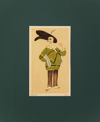 Нивинский Игнатий Игнатьевич (1881-1933).Эскиз костюма Тарталья к постановке  Е.Вахтангова "Принцесса Турандот". 1923.