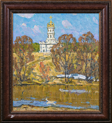 Данилин Николай Николаевич (1925 - 2000). 
Церковь в Дубровицах. 1990.