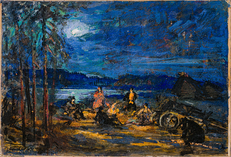 Коровин Константин Алексеевич (1861-1939).Цыгане у костра. 1920-е.