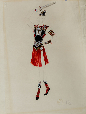 Гончарова Наталья Сергеевна (1881-1962). Эскиз костюма. №38. 1930-е.