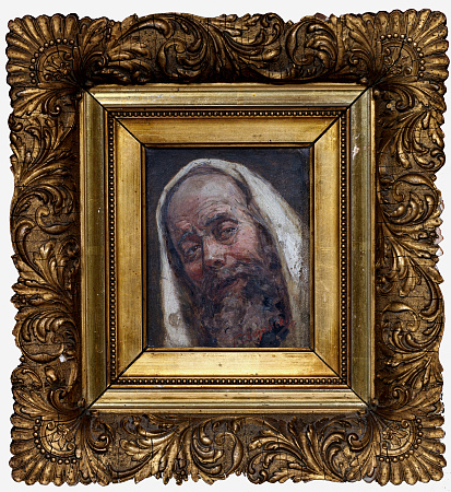 Сведомский Павел Александрович (1849-1904).Портрет старика в накидке. Конец XIX века.