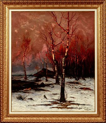 Мастерская Ю.Ю.Клевера (1850-1924). Зимний вечер. Конец XIX - начало ХХ века.