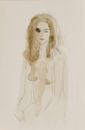 Струлев Евгений Алексеевич (1939-1998). 
Сидящая обнаженная. 1980-е.