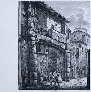 Луиджи Россини (Luigi Rossini) (1790-1857). Ворота Филиппа.. Из серии "Римские древности". 1820-1823.