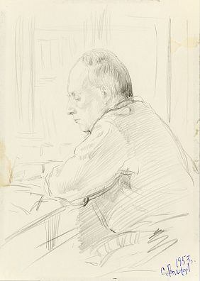 Викторов Сергей Павлович (1916-1977). Портрет академика А.Н.Несмеянова. 1953.