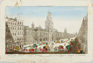 Неизвестный художник. Западная Европа.  
"Королевская биржа в Лондоне". Середина XVIII века.