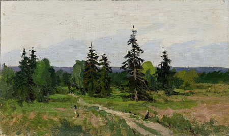 Морозов Н.Н.Молодые сосны. 1960.