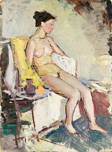 Неизвестный художник. Россия. Натурщица. 1970-е.