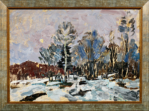 Комиссаров Иван Еремеевич (1929-2009). 
Поздняя осень. Вечер. 1970-е.