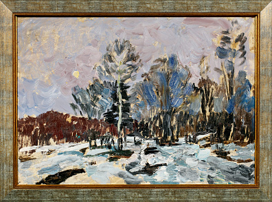 Комиссаров Иван Еремеевич (1929-2009). 
Поздняя осень. Вечер. 1970-е.