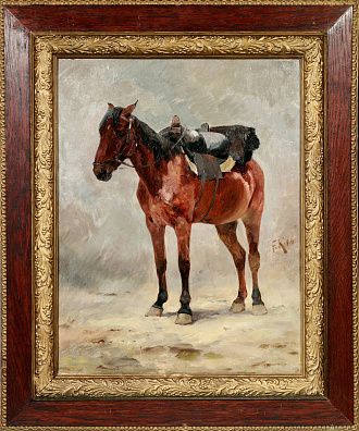Рубо Франц Алексеевич (1856-1928). Гнедая лошадь. 1888.