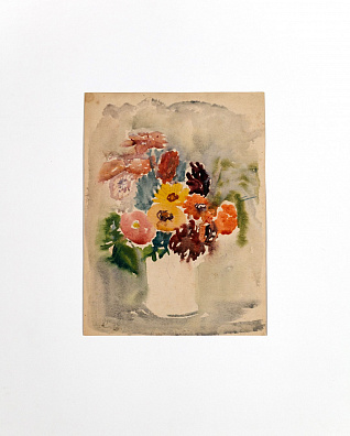 Софронова Антонина Федоровна (1892-1966). 
Натюрморт с цветами. 1935.