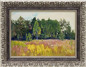 Решетников Фёдор Павлович (1906-1988). Пейзаж с желтым полем. 1959.
