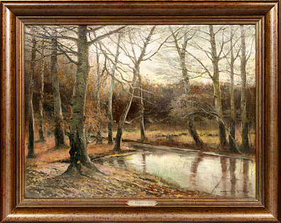 Ковальский Иван Иванович (Первая половина ХХ века). Осенний пейзаж с рекой. 1900-е - 1910-е.