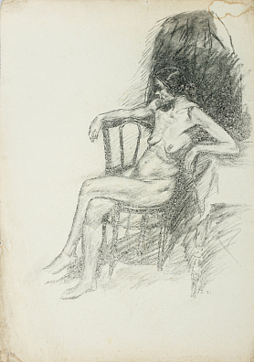 Астапов Иван Степанович (1905-1982). Сидящая обнаженная. 1932.