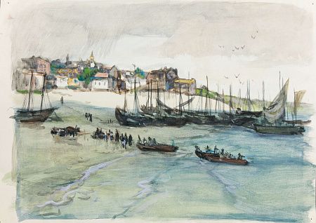 Таран Александр Федорович (р.1921). Ветренный день. 1958.