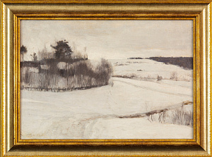 Жуковский Станислав Юлианович (1875-1944).Зима в деревне. 1901.
