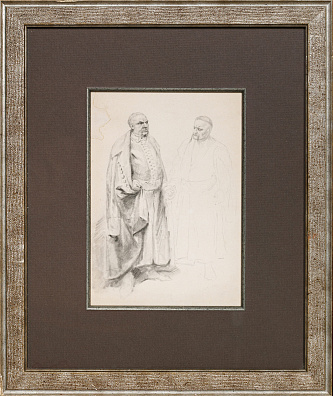 Лебедев Клавдий Васильевич (1852-1916).Богдан Хмельницкий и его сын Юрий. Конец XIX - начало ХХ века.
