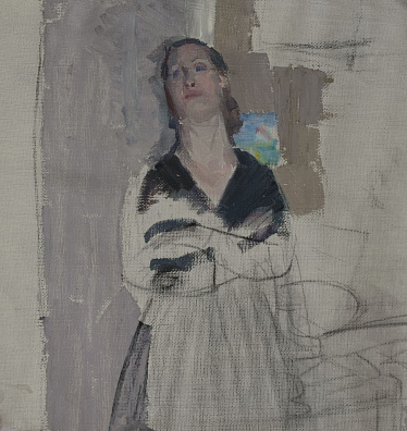 Иогансон Борис Владимирович (1893-1973). 
Женский портрет. Эскиз. 1960-е.
