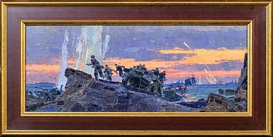 Мальцев Петр Тарасович (1907-1993). Эскиз к диораме "Учение на Краснознаменном Черноморском флоте". 1969.