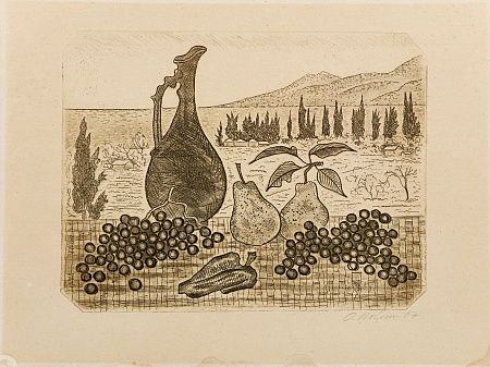 Почтенный Олег Алексеевич (1927-1997).
Крым. Натюрморт с фруктами. 1967.