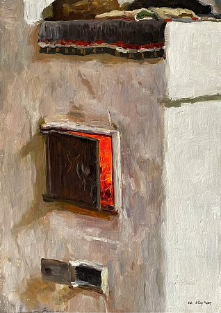 Кугач Юрий Петрович (1917-2013). Горящая печка. 1974.