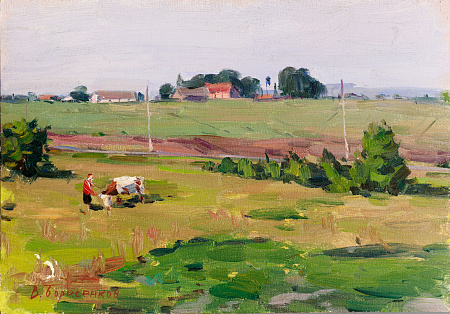 Борисенков Василий Павлович (р.1924).Поселок в Литве. 1954.