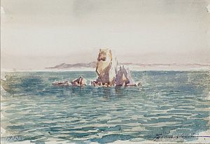 Гросицкий Сергей Николаевич (1876-1933). 
Скалы в море. 1930.